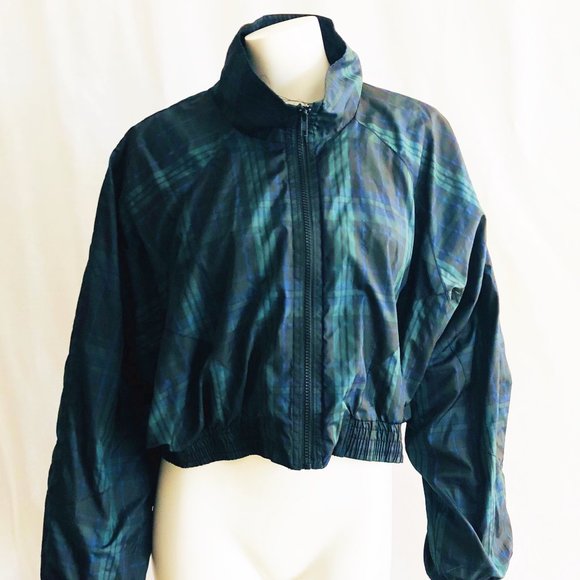 Wild Fable Plaid Cropped Windbreaker Jacket XL - Picture 2 of 8